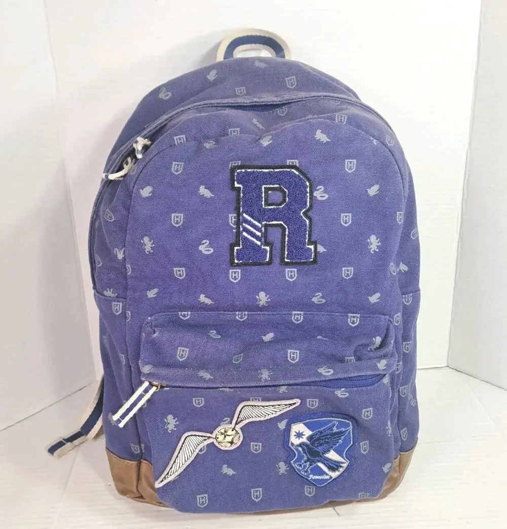 Harry Potter Ravenclaw Canvas Backpack Book Bag Embroidered 16